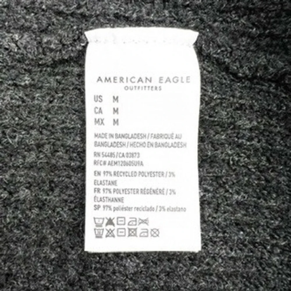American Eagle Outfitters Charcoal Gray‎ Collared Sweater Long Sleeve M